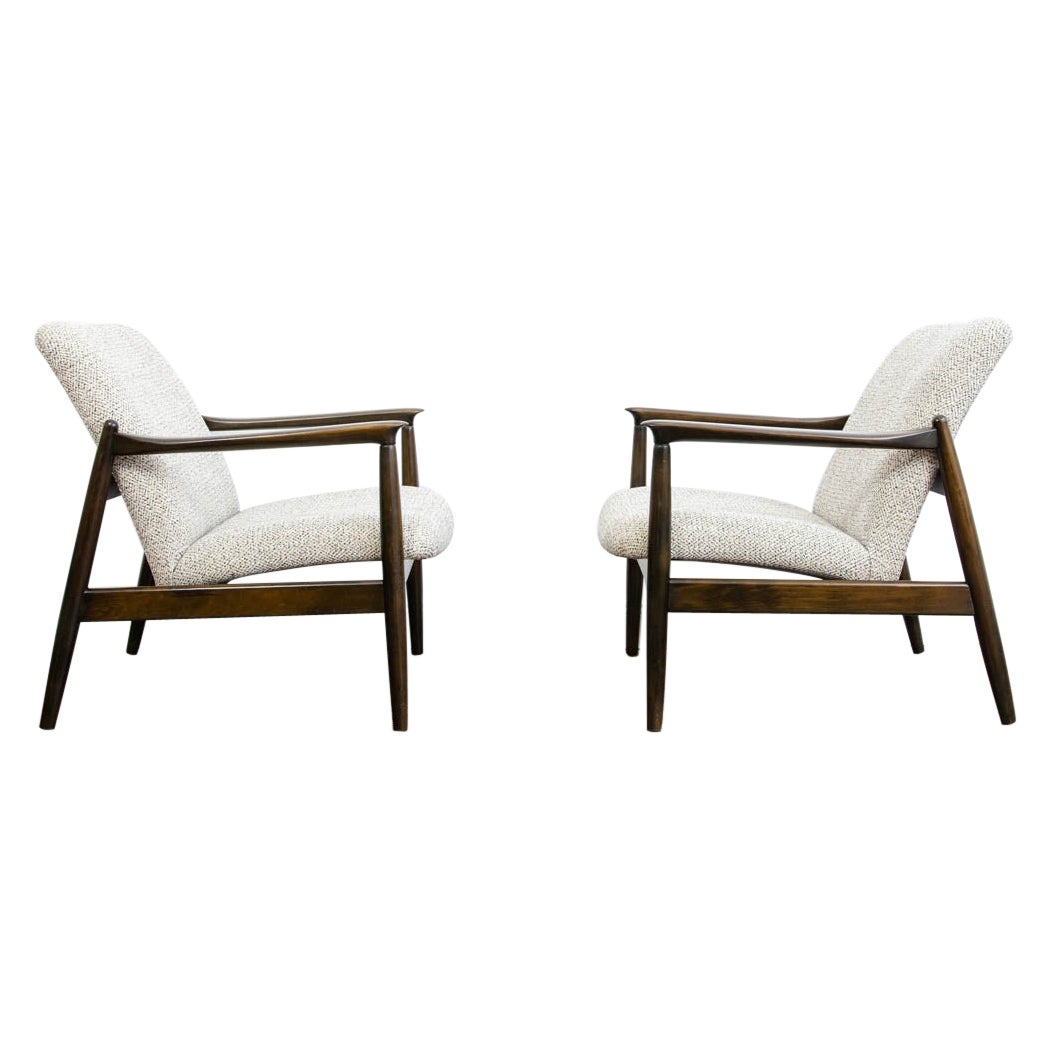 Pair Of Mid Century GFM64 Armchairs By Edmund Homa, 1960's