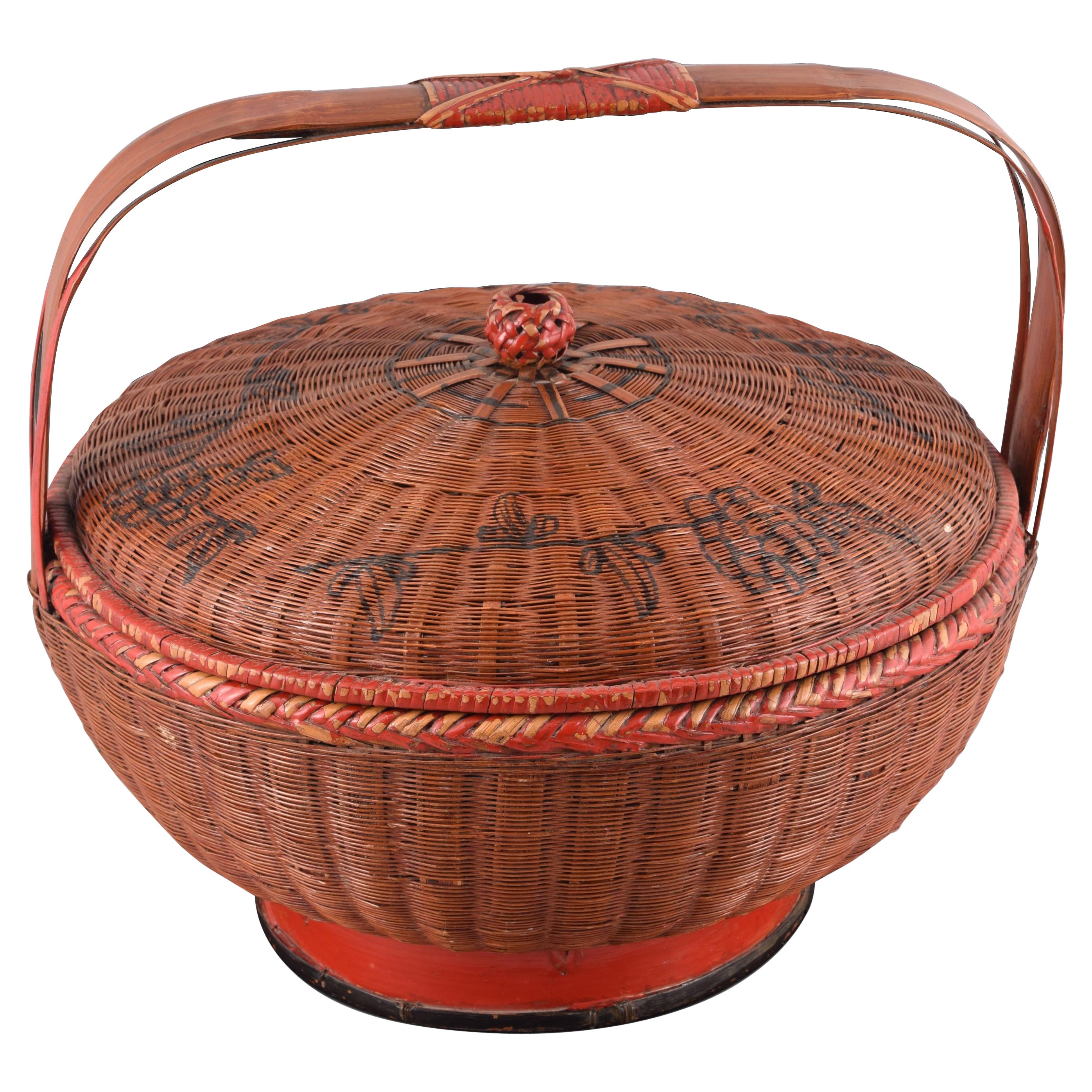 Oriental basket. 19th-20th centuries.  For Sale