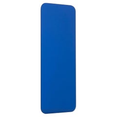 En stock Quadris bleu, miroir rectangulaire sans cadre, effet flottant