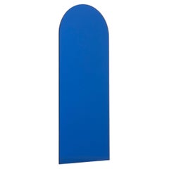 Vorrätig Arcus Blau getönter rahmenloser Contemporary Wandspiegel, klein