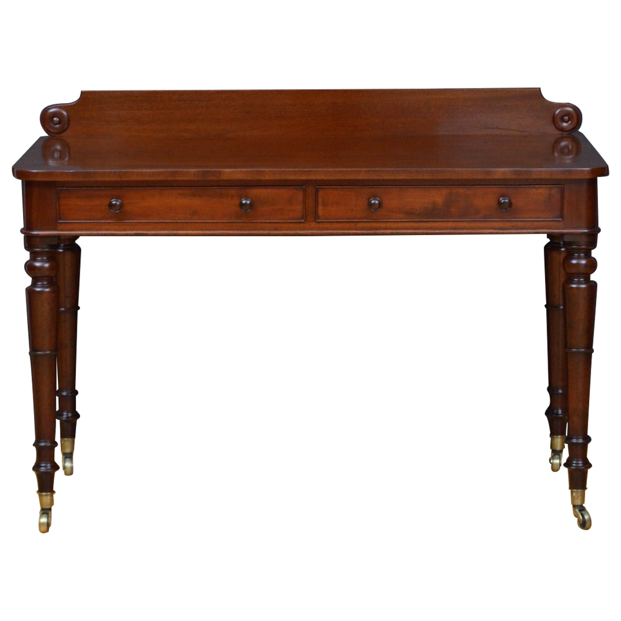William IV Mahogany Dressing Table or Writing Table For Sale