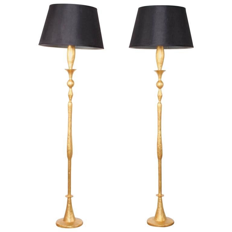 Pair Of Gilded Bronze Floor Lamps By, Giacometti Floor Lamp