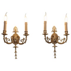 Used A set of two-armed wall lamps 10 pieces