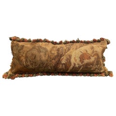 Kissen im europäischen Stil aus einem Wandteppichfragment aus dem 18. Jahrhundert