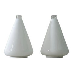 Grandi lampade da tavolo in vetro di Murano Leucos Model Buto di Noti Massari 1970s Set of 2