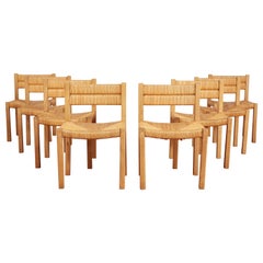 French Straw Dining Chairs - Set of 8 