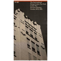 Anteprima dell'apertura dell'International Design Center di New York 1985 Litografia d'epoca
