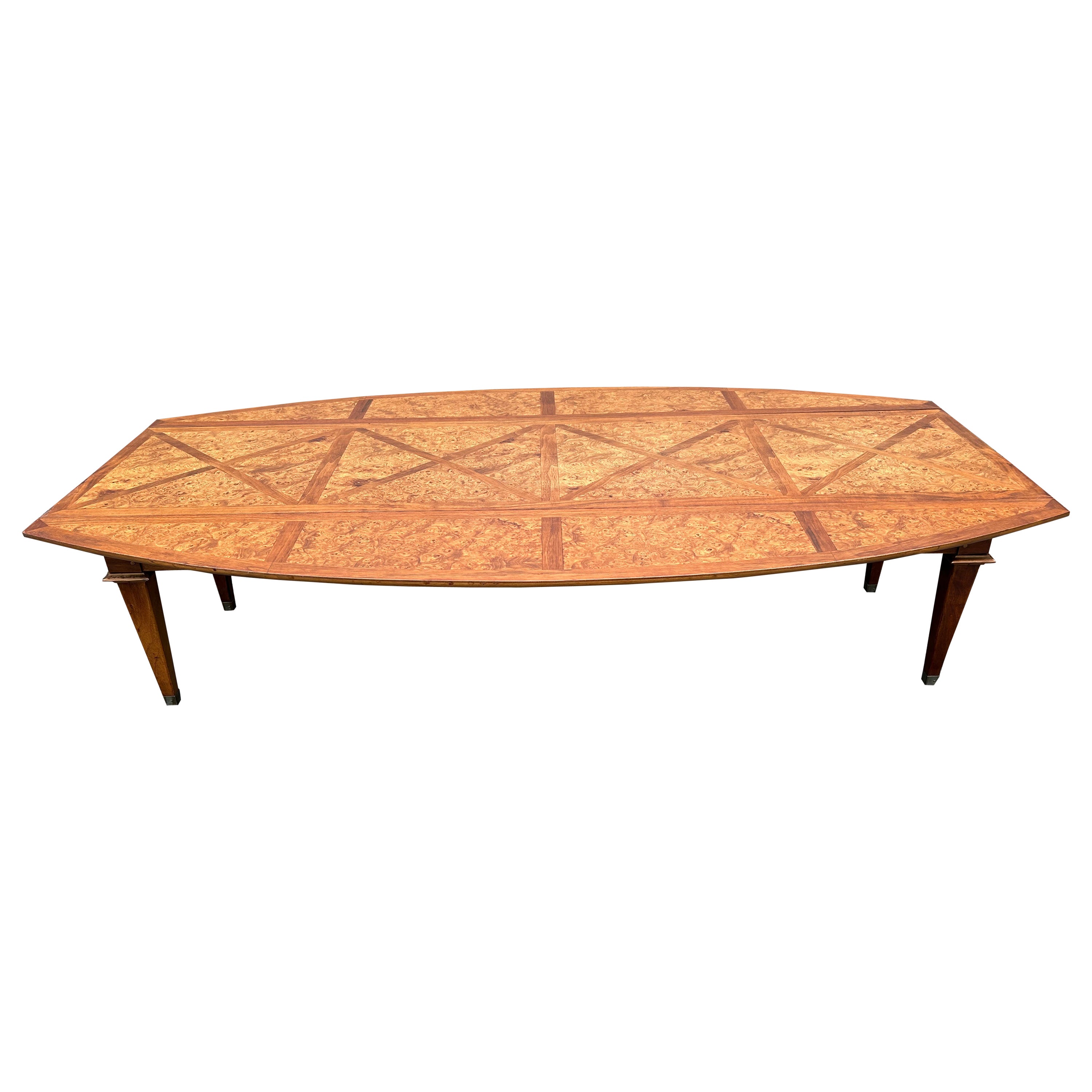 Wonderful Tomlinson Sophisticate style Flip-side Burl Coffee Table Mid-Century For Sale