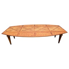 Wonderful Tomlinson Sophisticate style Flip-side Burl Coffee Table Mid-Century