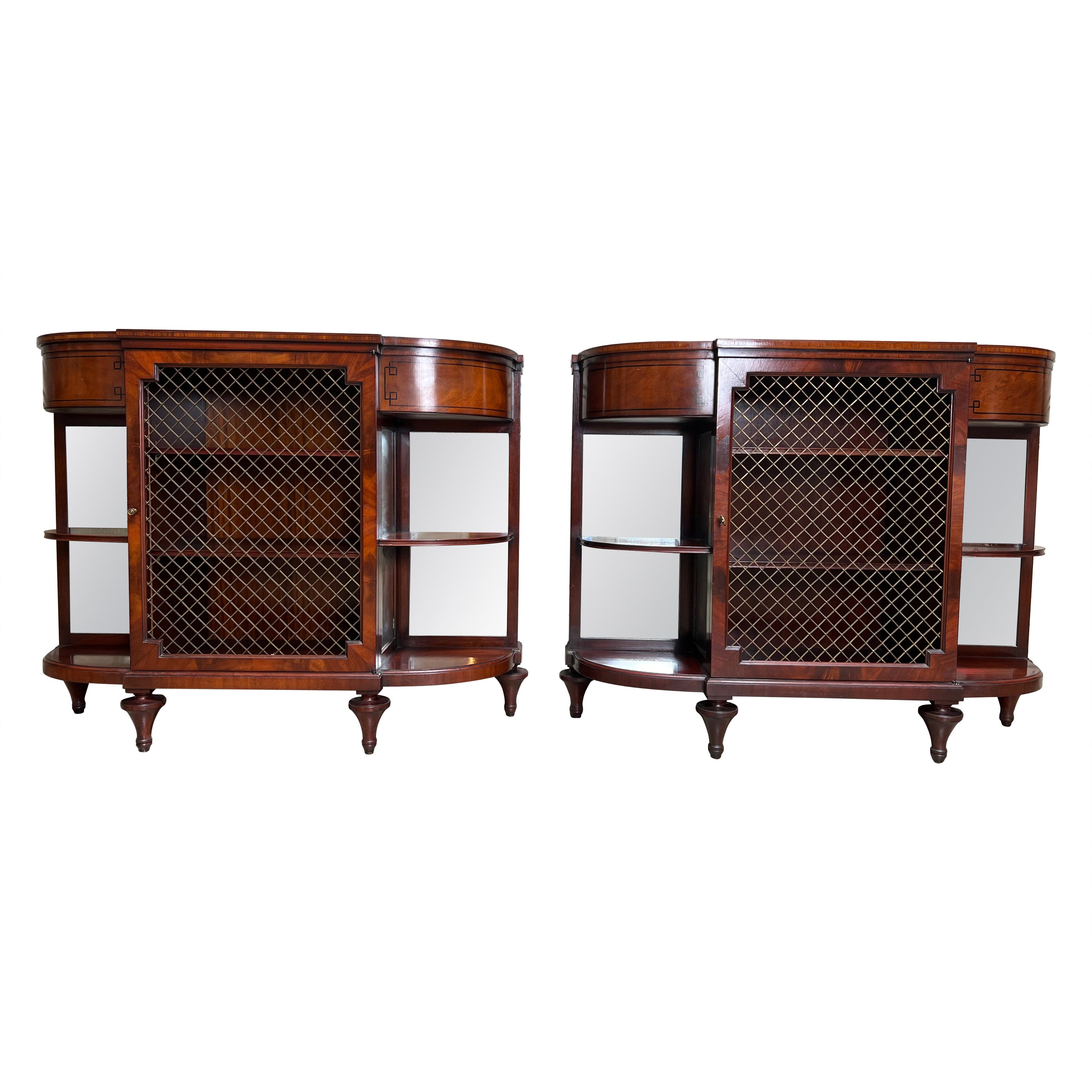 Pair of English Regency Style Mahogany Buffets  For Sale