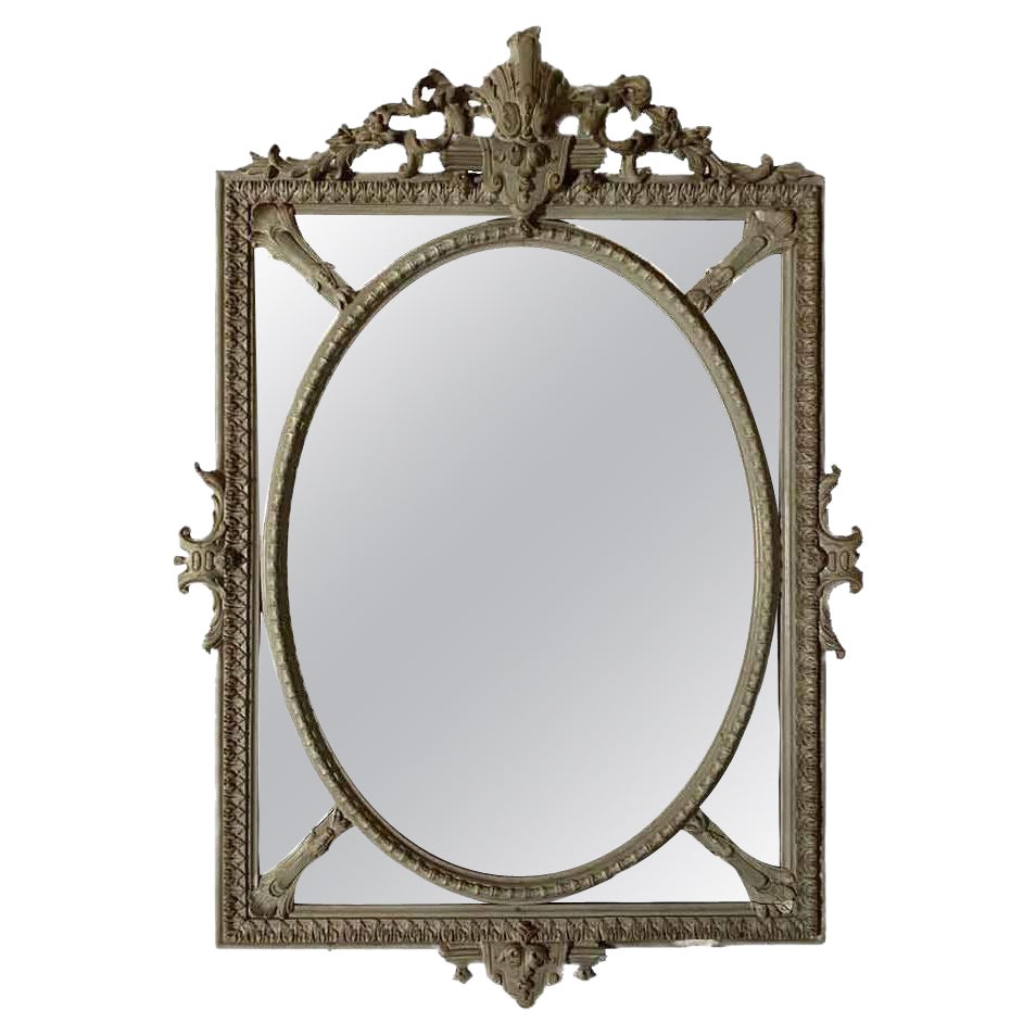 Lacquered mirror Louis XV style Napoleon3 period For Sale