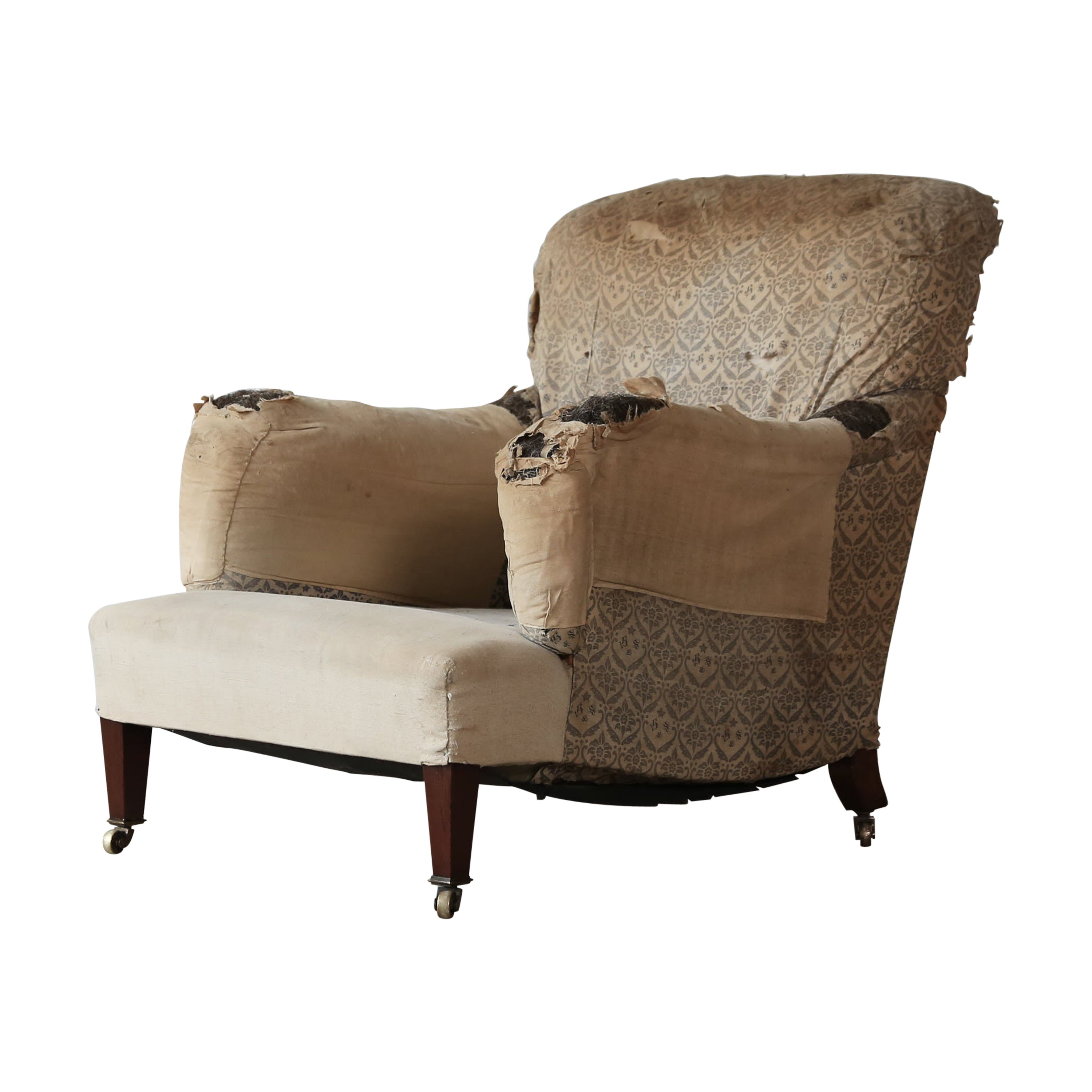 Original Howard and Sons Bridgewater Armchair, England, 19th Century For Sale