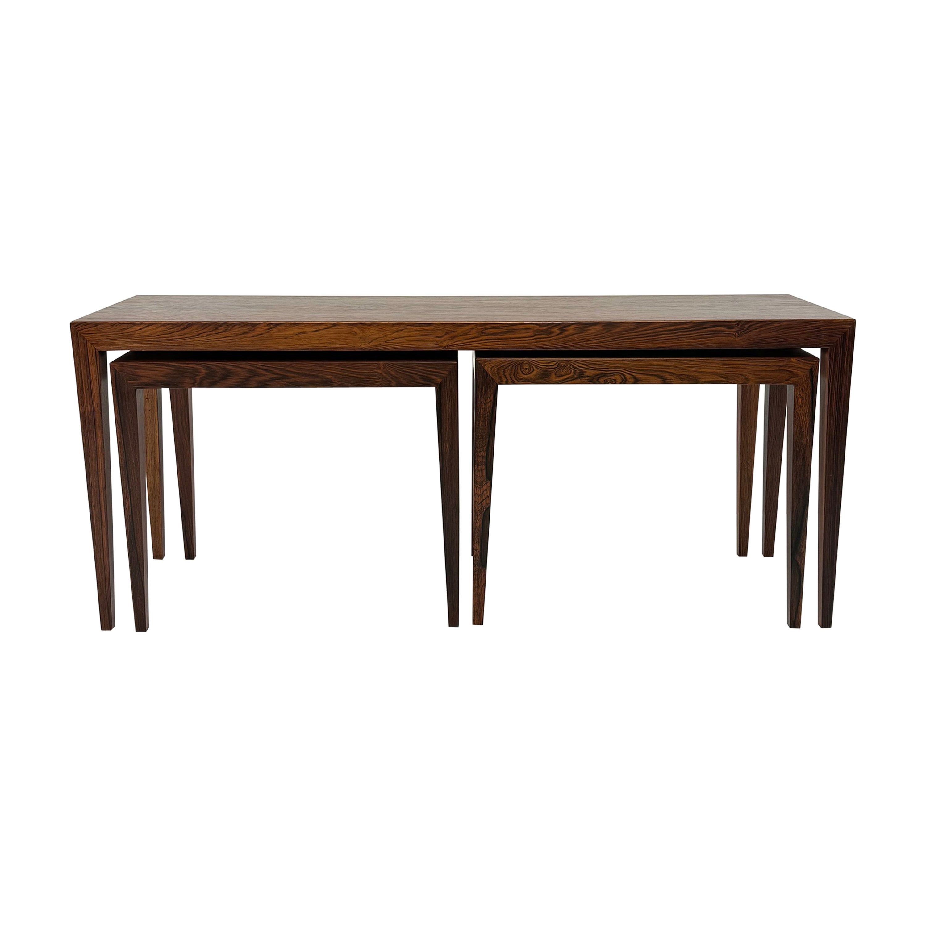 Rosewood Nesting Table Set by Severin Hansen for Haslev c.1960's