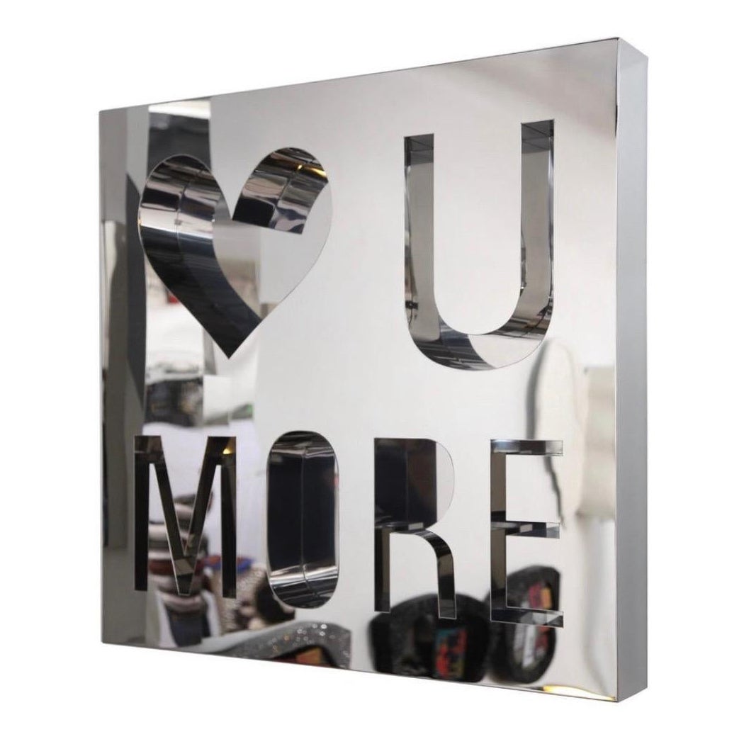 Custom Made Mirror Polished Stainless Steel Wall Sculpture  For Sale