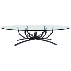 Mesa baja de bronce de mediados del siglo XX, por Daniel Gluck