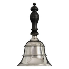 Used Silver table bell with hardwood handle
