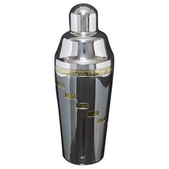 Art Deco silver-plated recipe cocktail shaker