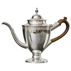 Antique George III silver argyle gravy jug