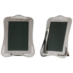 Pair of antique silver photograph frames
