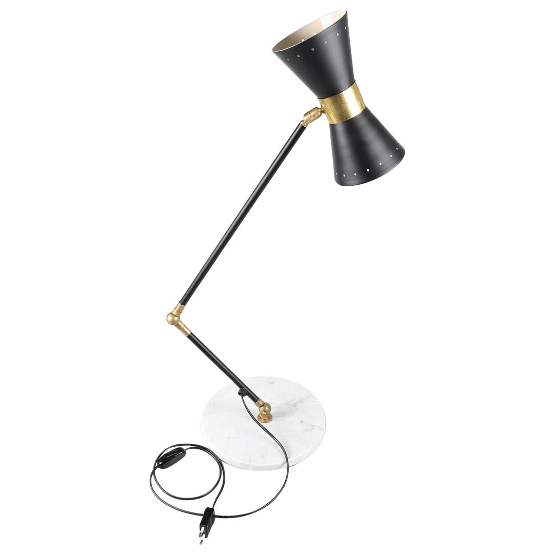 Stilnovo Stil Diabolo Tisch/Schreibtischlampe, 1950er Jahre