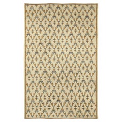 Vintage Midcentury Moroccan Geometric Handmade Wool Rug