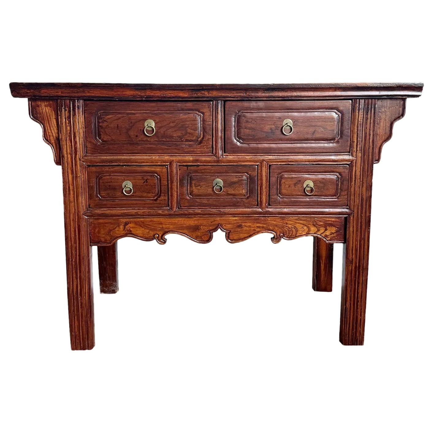 Tavola laterale/console intagliata a mano Chinoiserie in vendita