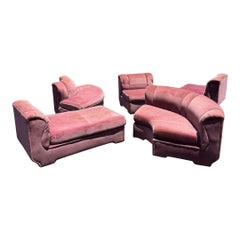 Postmodernes rosa modulares Sofa von Carsons - 5 Pieces