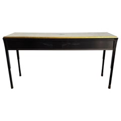 Gold and Black Console Table by Bill Solfield for Baker Furniture