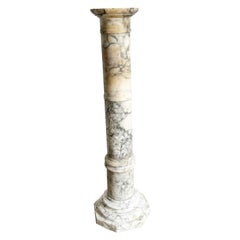 Antique Alabaster Pedestal