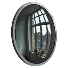 In Stock Orbis Round Black Tinted Convex Mirror, Blackened Metal Frame, Large