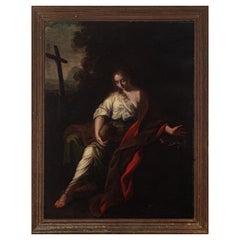 Antique Naples School of the 17th Century Circle Andrea Vaccaro "Magdalene"