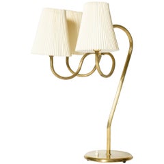 Swedish Modern Brass Table Lamp, Sweden, 1940s