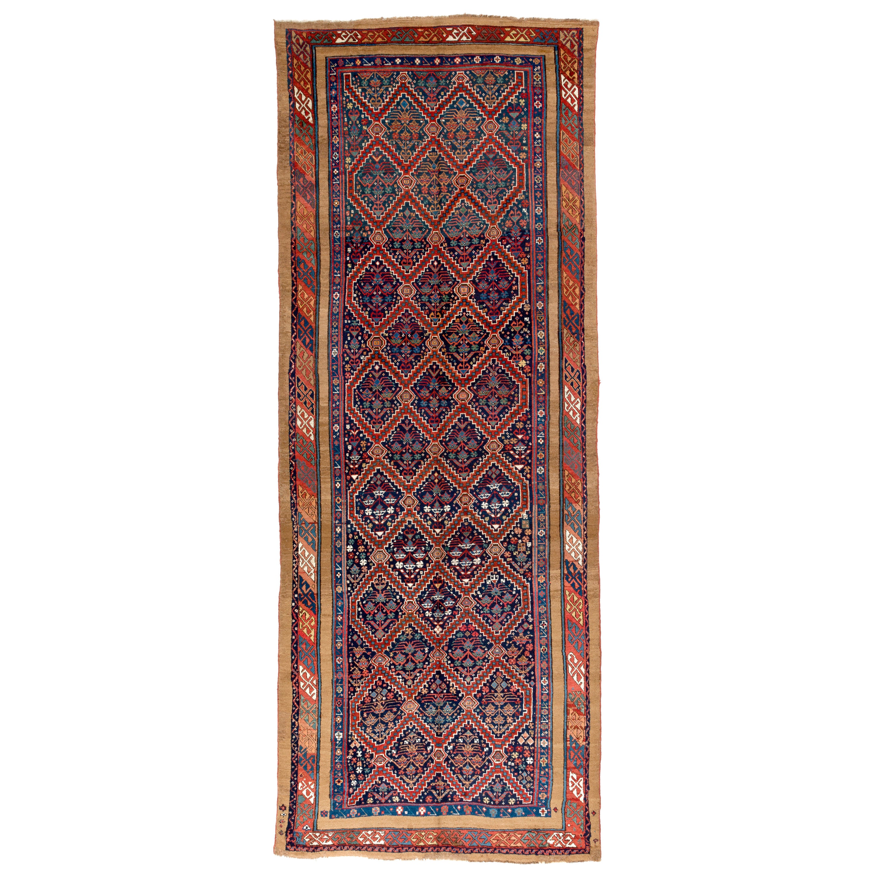 4.6x11.5 Ft Antique Serab Runner, Northwest Persia, One-of-a-Kind Rug, CA 1875 en vente
