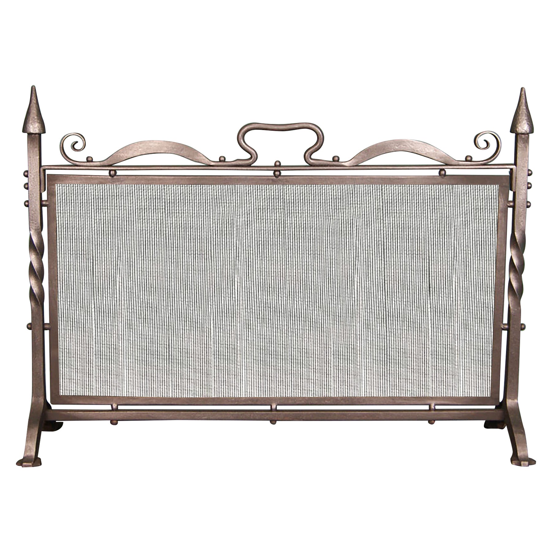 A Wrought-Iron Fire Screen For Sale