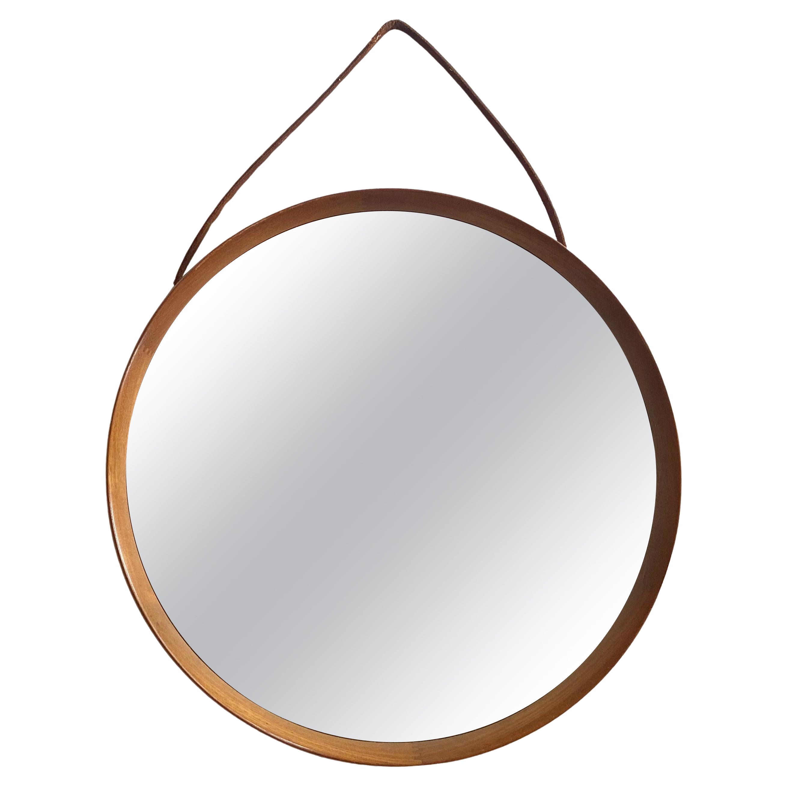 Teak Mirror by Uno and Osten Kristiansson for Luxus Vittsjö Sweden For Sale