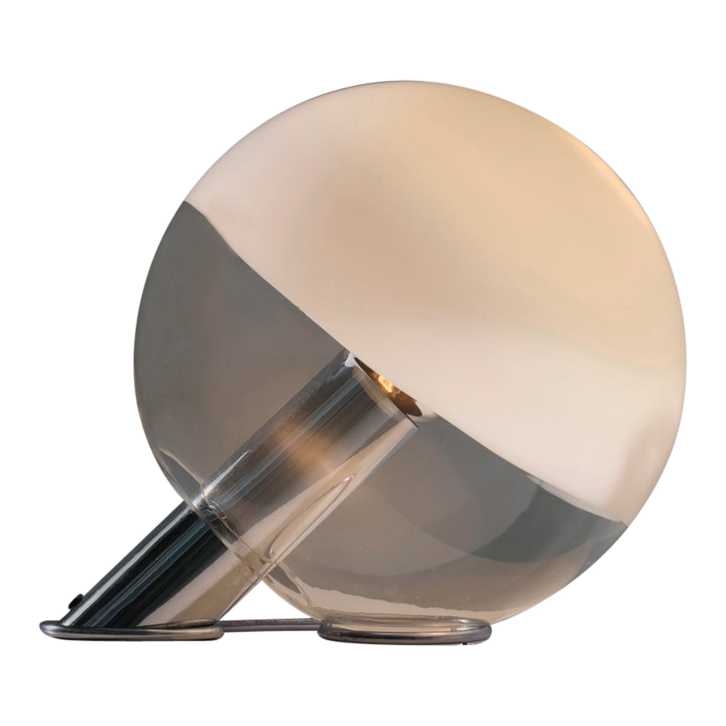 Spherical Glass table lamp by Pia Guidetti Crippa for Lumi, Italy 1970s For Sale