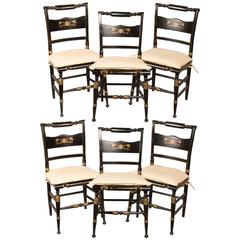 Six American Classical Fancy Chairs, circa 1840