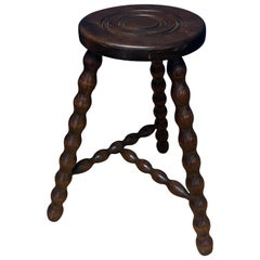 French Bobbin Turned Milking Stool