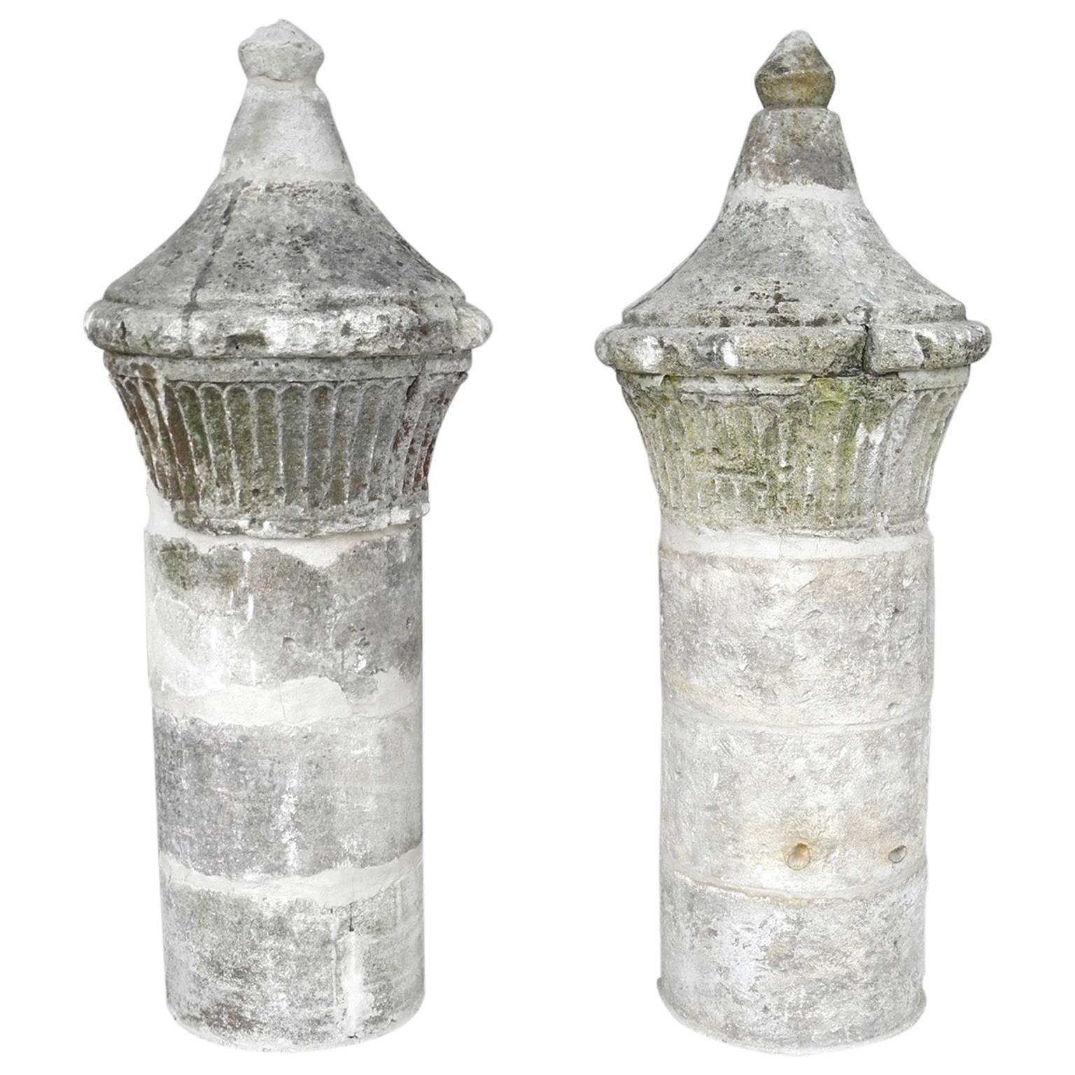 Pair of Antique French Columns from 18th Century France For Sale