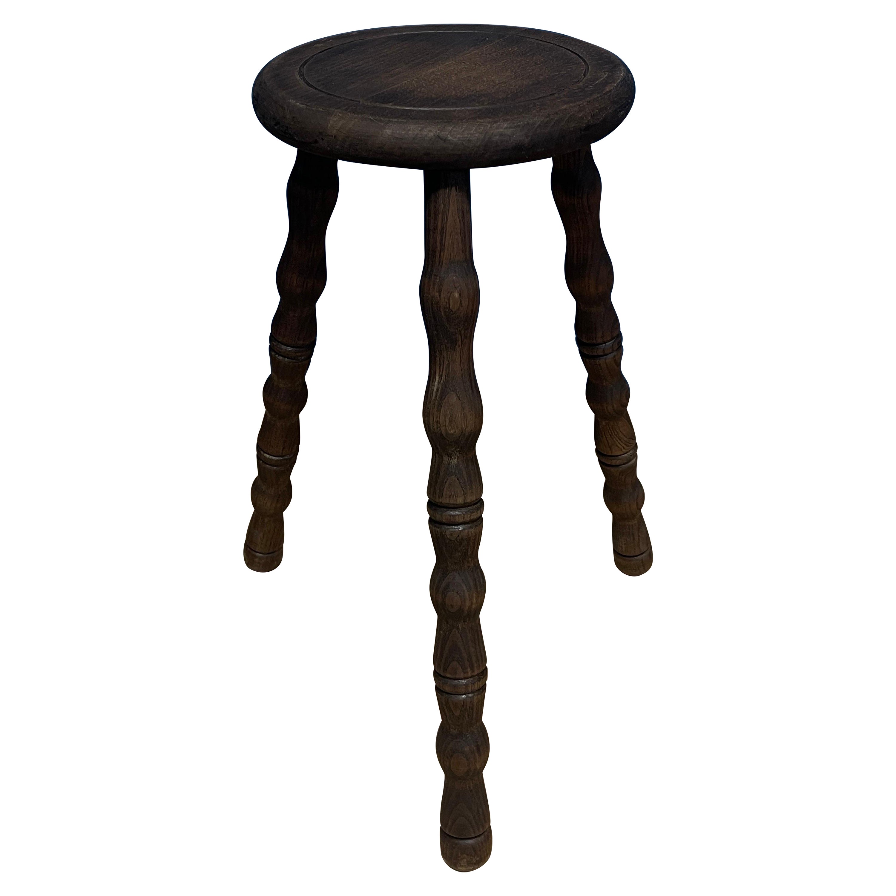 French bobbin stool - Brutalist For Sale