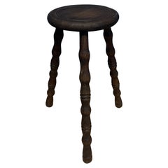 Antique French bobbin stool - Brutalist
