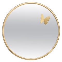 Miroir rond papillon