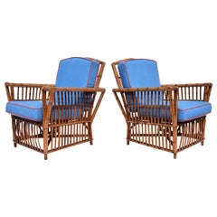 Retro Stick Wicker Rattan Reed Presidents Chairs