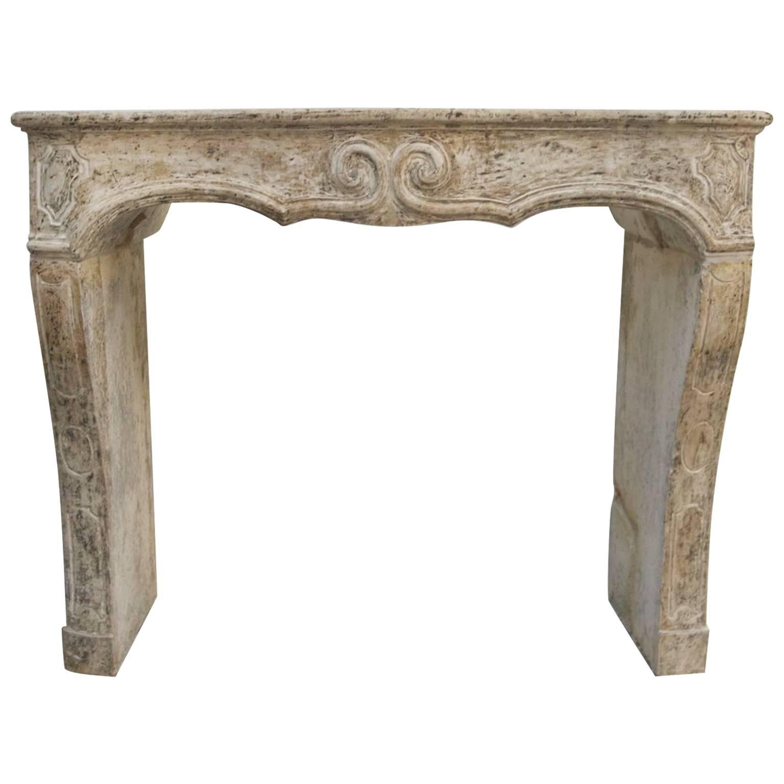 Antique 18th Century Mantel from Angers, France For Sale