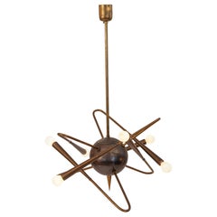 Rare Stilnovo sputnik chandelier Italy c1950