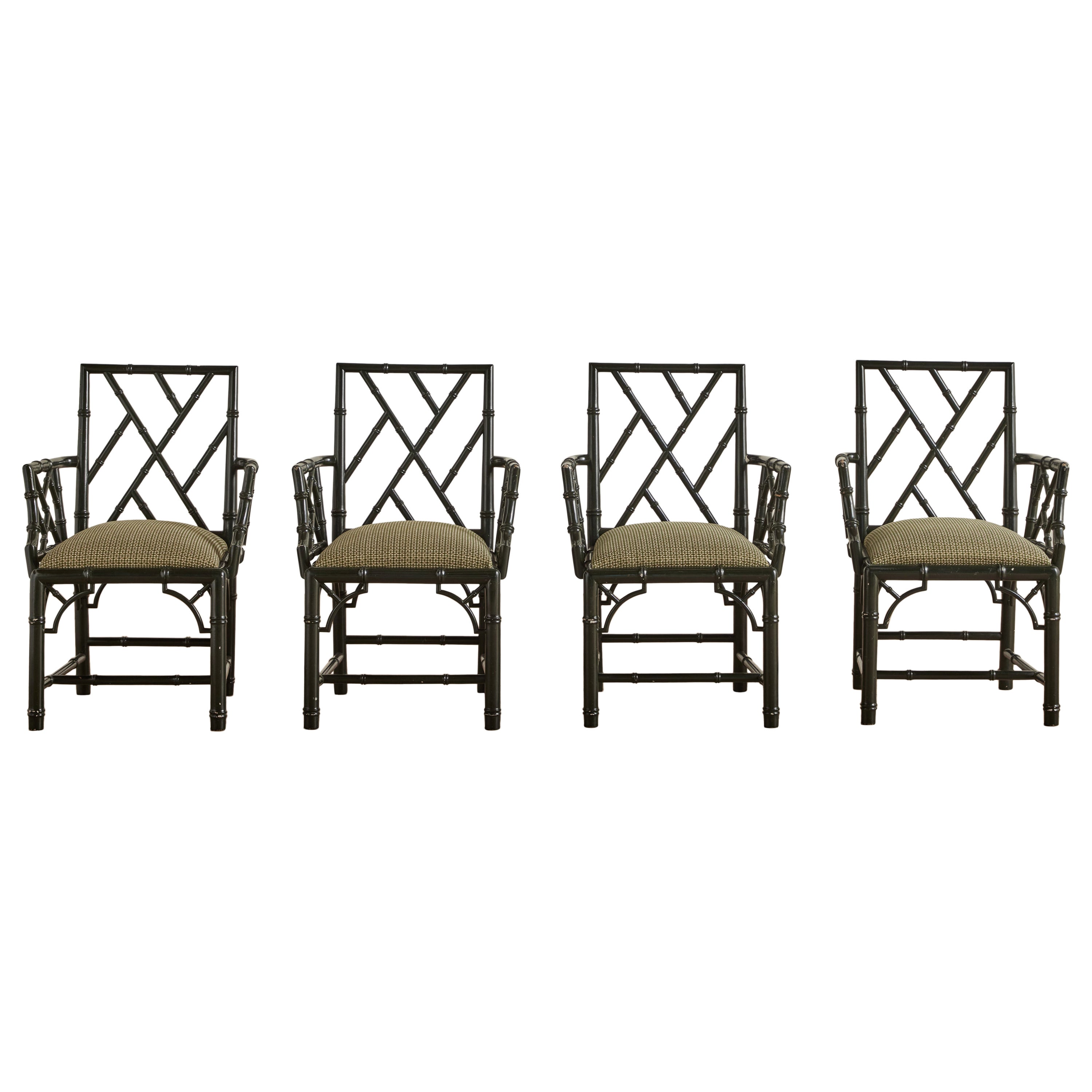 Faux Bamboo Chair Set  For Sale