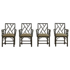 Vintage Faux Bamboo Chair Set 