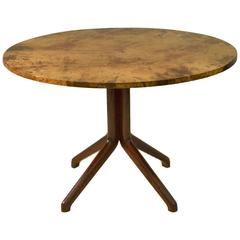 Aldo Tura Parchment and Ebonized Wood Dining Table