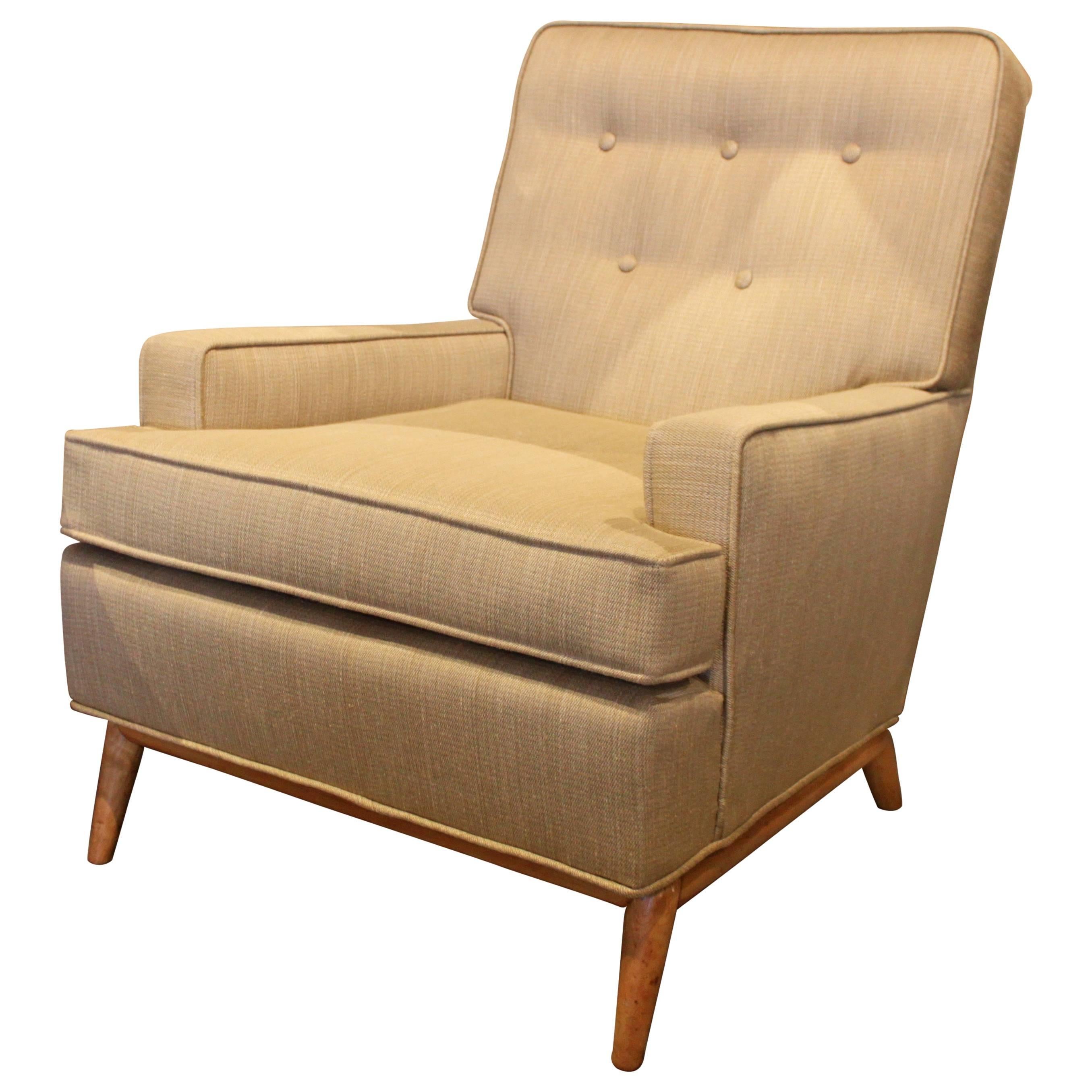 Robsjohn-Gibbings Lounge Chair in New Upholstery