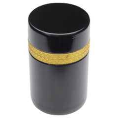 Pequeño tocador de cristal amatista negro atribuido a Moser